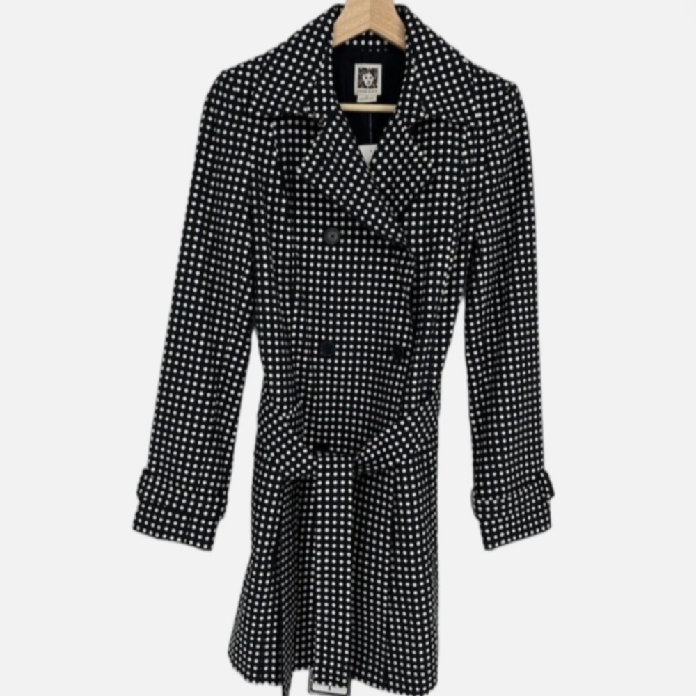 Fall Jacket, Black & White, Size Large, Anne Klein